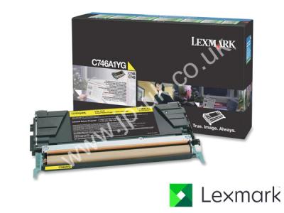 Genuine Lexmark C746A1YG Yellow Toner Cartridge to fit Lexmark Colour Laser Printer