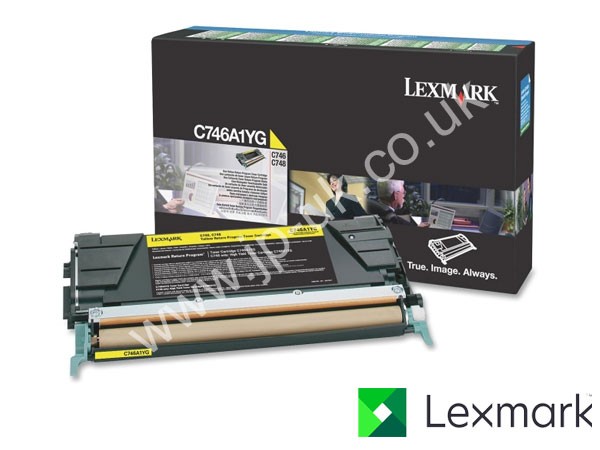 Genuine Lexmark C746A1YG Yellow Toner Cartridge to fit C746 Colour Laser Printer