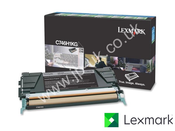 Genuine Lexmark C746H1KG Hi-Cap Black Toner Cartridge to fit X746DE Colour Laser Printer