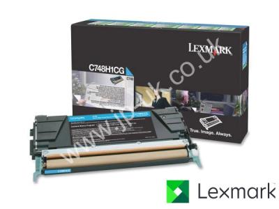 Genuine Lexmark C748H1CG Hi-Cap Cyan Toner Cartridge to fit Lexmark Colour Laser Printer