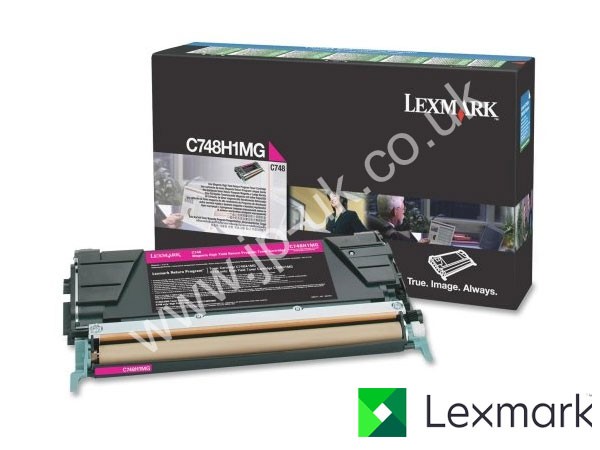 Genuine Lexmark C748H1MG Hi-Cap Magenta Toner Cartridge to fit X748DE Colour Laser Printer