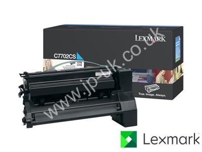 Genuine Lexmark C7702CS Cyan Toner Cartridge to fit Lexmark Colour Laser Printer
