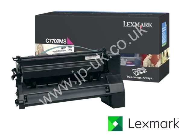 Genuine Lexmark C7702MS Magenta Toner Cartridge to fit C772 Colour Laser Printer
