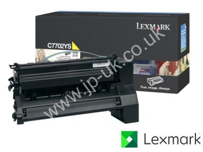 Genuine Lexmark C7702YS Yellow Toner Cartridge to fit Lexmark Colour Laser Printer