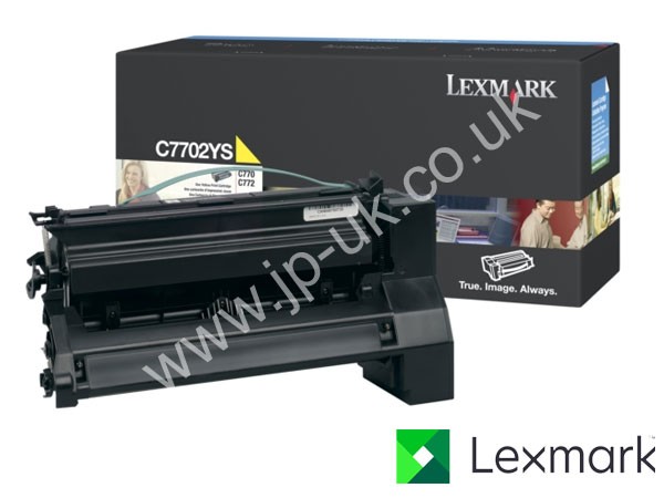 Genuine Lexmark C7702YS Yellow Toner Cartridge to fit C772DN Colour Laser Printer