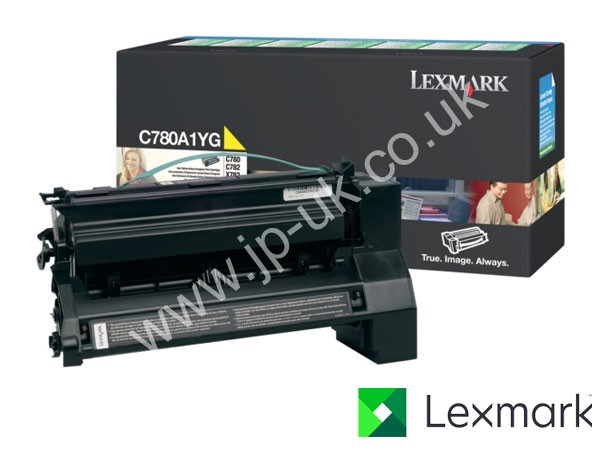 Genuine Lexmark C780A1YG Yellow Toner Cartridge to fit C782DN Colour Laser Printer