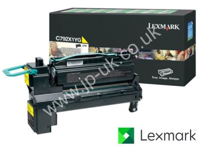 Genuine Lexmark C792X1YG Hi-Cap Yellow Toner Cartridge to fit Lexmark Colour Laser Printer