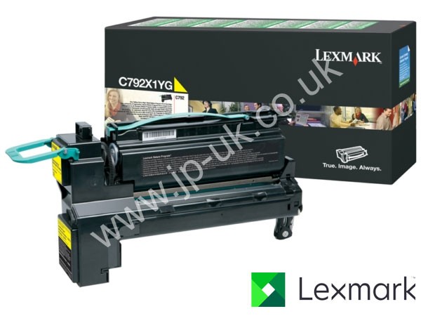 Genuine Lexmark C792X1YG Hi-Cap Yellow Toner Cartridge to fit C792 Colour Laser Printer