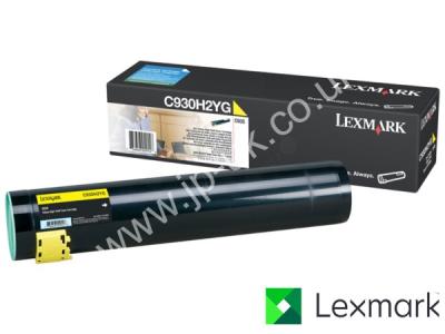 Genuine Lexmark C930H2YG Hi-Cap Yellow Toner to fit Lexmark Colour Laser Printer