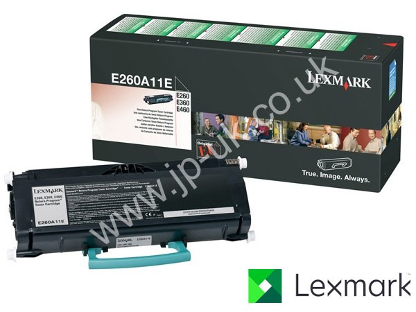 Genuine Lexmark E260A11E Return Program Black Toner Cartridge to fit E360DN Mono Laser Printer