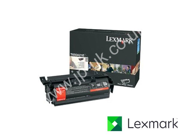 Genuine Lexmark T650A21E Black Toner Cartridge to fit Mono Laser Mono Laser Printer