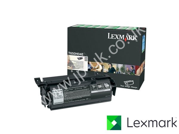 Genuine Lexmark T650H04E Hi-Cap Black Label Toner Cartridge to fit T650 Mono Laser Printer