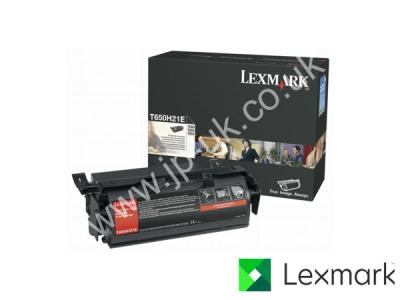Genuine Lexmark T650H21E Hi-Cap Black Toner Cartridge to fit Lexmark Mono Laser Printer