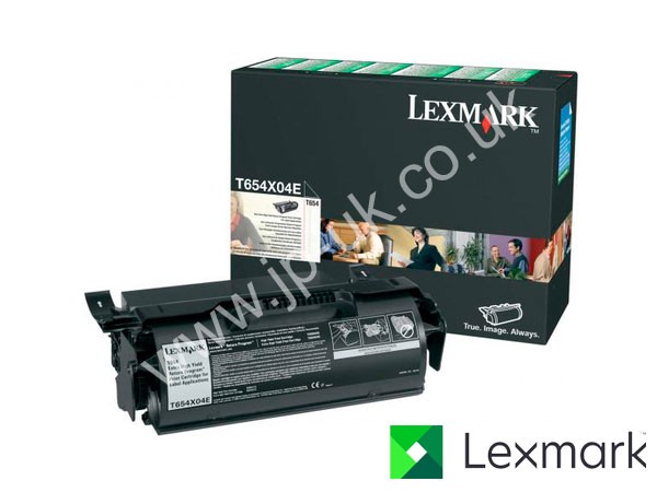 Genuine Lexmark T654X04E Return Program Extra Hi-Cap Toner for Labels to fit T654 Mono Laser Printer