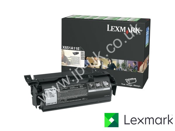 Genuine Lexmark X651A11E Return Program Black Toner Cartridge to fit X656 Mono Laser Printer