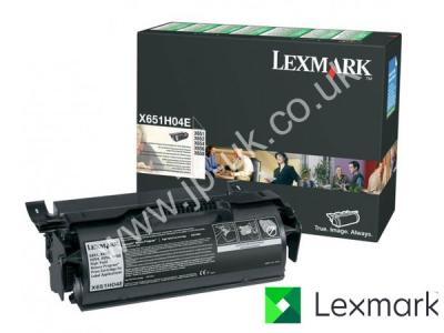 Genuine Lexmark X651H04E Return Program Hi-Cap Black Label Toner Cartridge to fit Lexmark Mono Laser Printer