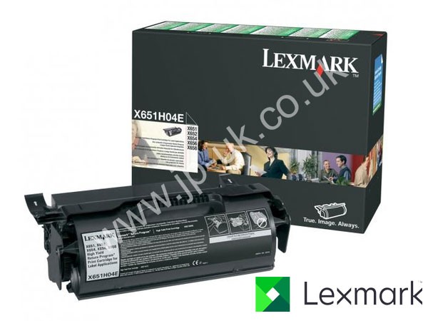 Genuine Lexmark X651H04E Return Program Hi-Cap Black Label Toner Cartridge to fit X651DE Mono Laser Printer