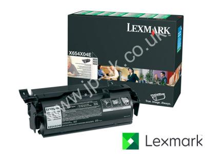 Genuine Lexmark X654X04E Return Program Extra Hi-Cap Black Label Toner Cartridge to fit Lexmark Mono Laser Printer