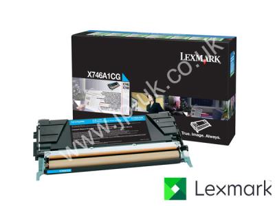Genuine Lexmark X746A1CG Cyan Toner Cartridge to fit Lexmark Colour Laser Printer