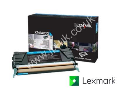 Genuine Lexmark X746A2CG Cyan Toner Cartridge to fit Lexmark Colour Laser Printer