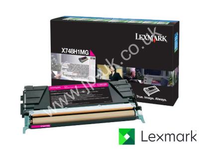 Genuine Lexmark X748H1MG Hi-Cap Magenta Toner to fit Lexmark Colour Laser Printer
