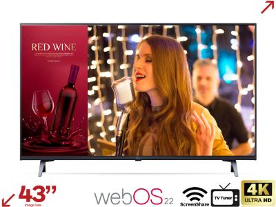 LG 43UN640S 43" 4K Smart Commercial Signage TV with webOS 22.0 and Screen Share
