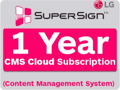 LG SuperSign CMS Cloud 1 Year Basic Subscription - SSC-20SLB