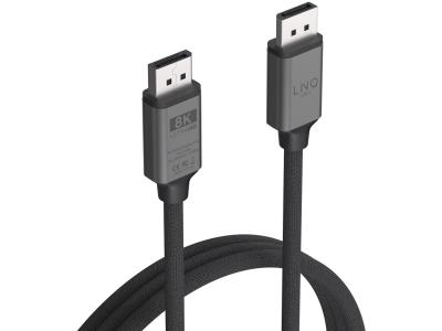 LINQ LQ48025 2m DisplayPort to DisplayPort 8K 60Hz Cable - Black