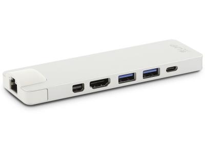 LMP 17278 USB-C to 8-Port Compact Dock for USB-C MacBook Pro & MacBook Air - Silver