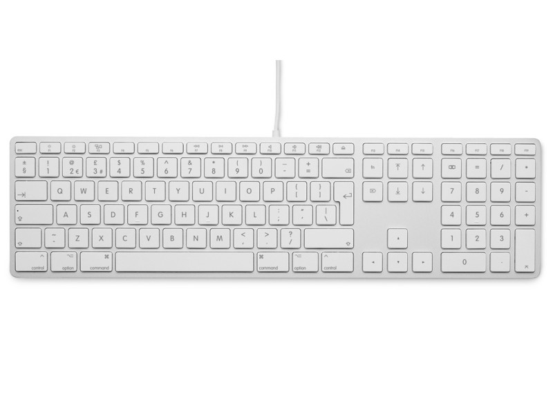 LMP Wired USB-A Numeric Keyboard for Mac with 110 keys (ISO) in Silver - 17527