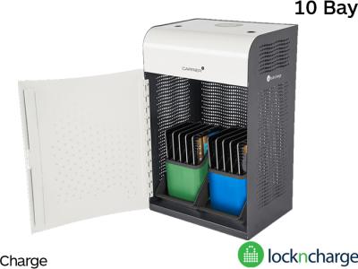 LocknCharge Carrier™ 10 Charging Station - Store and Charge 10 Bay iPads/Chromebooks - LNC10388