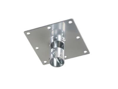 Loxit 9801 Flat Ceiling Mount Plate with Fixed Attachment for 50mm Diameter Poles - Silver