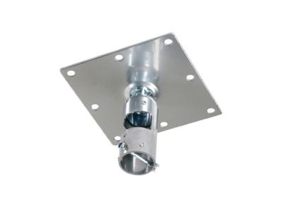 Loxit 9901 Tilted Ceiling Mount Plate with Ball Joint Attachment for 50mm Diameter Poles - Silver