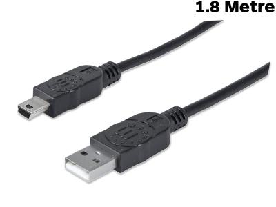 Manhattan 1.8 Metre USB-A to Mini USB-B 2.0 Cable - 333375