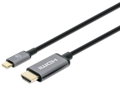 Manhattan 153591 1m USB-C to 4K 60Hz HDMI Cable - Black