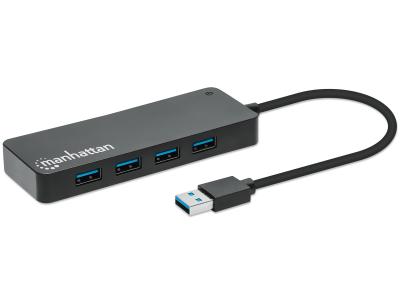 Manhattan 168403 USB-A to 7-Port USB-A 3.2 Gen 1 Hub - Black