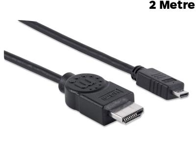Manhattan 2 Metre HDMI to Micro HDMI Cable - 324427 