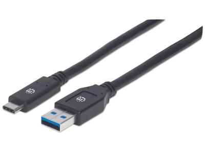 Manhattan 354981 3m USB-C to USB-A Cable - Black