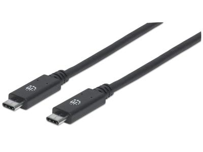 Manhattan 355223 1m USB-C to USB-C Cable - Black