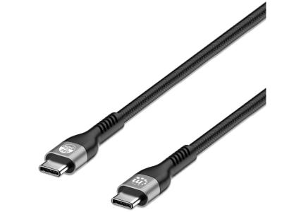 Manhattan 356367 2m USB-C to USB-C 2.0 240W Cable - Black