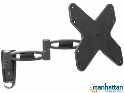 Manhattan 423755 LCD Articulating Wall Mount - Black - for 23" - 42" Screens up to 20kg