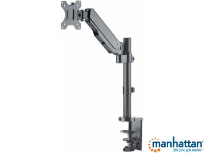 Manhattan 461573 LCD Monitor Mount with Gas-Spring Arm - Black - for 17" - 32" Screens up to 8kg