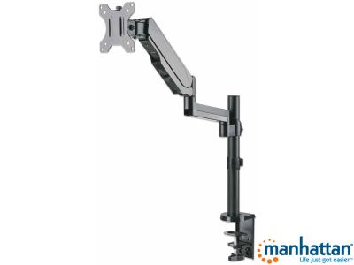 Manhattan 461580 LCD Monitor Mount with Gas-Spring Arm - Black - for 17" - 32" Screens up to 8kg