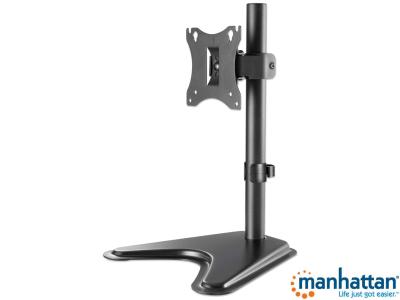 Manhattan 462037 LCD Monitor Desk Stand - Black - for 17" - 27" Screens up to 7kg