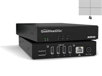 Matrox Q2G-DP4K QuadHead2Go Q155 DisplayPort Multi-Monitor Controller Appliance