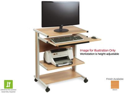 Monarch CF7064 Compact Adjustable-Height Mobile Workstation
