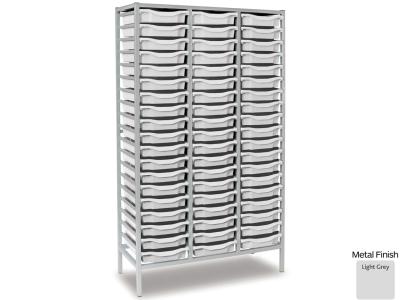 Monarch EF8028C 57 Tray Single Tray Metal Frame with Recessed Top and Light Grey Frame