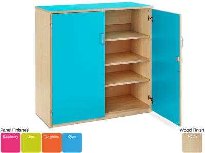 Monarch MAP1000C Static Cupboard with 1 Fixed Shelf, 2 Adjustable Shelves & Coloured Top/Doors - Bubblegum Range
