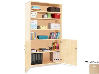 Monarch MAP1800HC Maple Stock Cupboard with 1 Fixed and 3 Adjustable Shelves and Lockable Half Doors