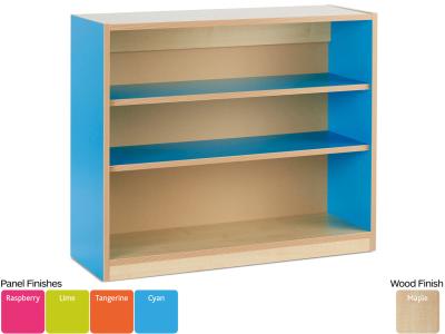 Monarch MAP750BC Open Bookcase with 2 Adjustable Shelves & Coloured Panels - Bubblegum Range